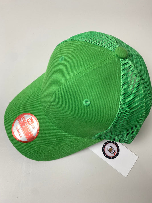 Blank New Era Trucker Hat Green