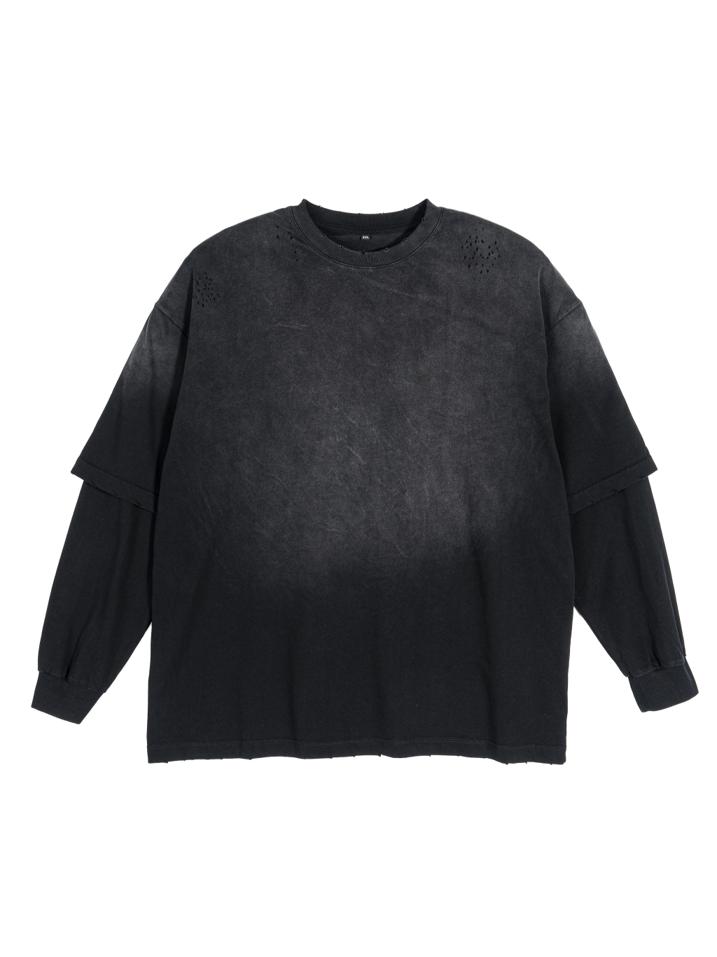 Sunfade Hand-Frayed Faux Two-Piece T-Shirt