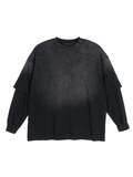 Sunfade Hand-Frayed Faux Two-Piece T-Shirt