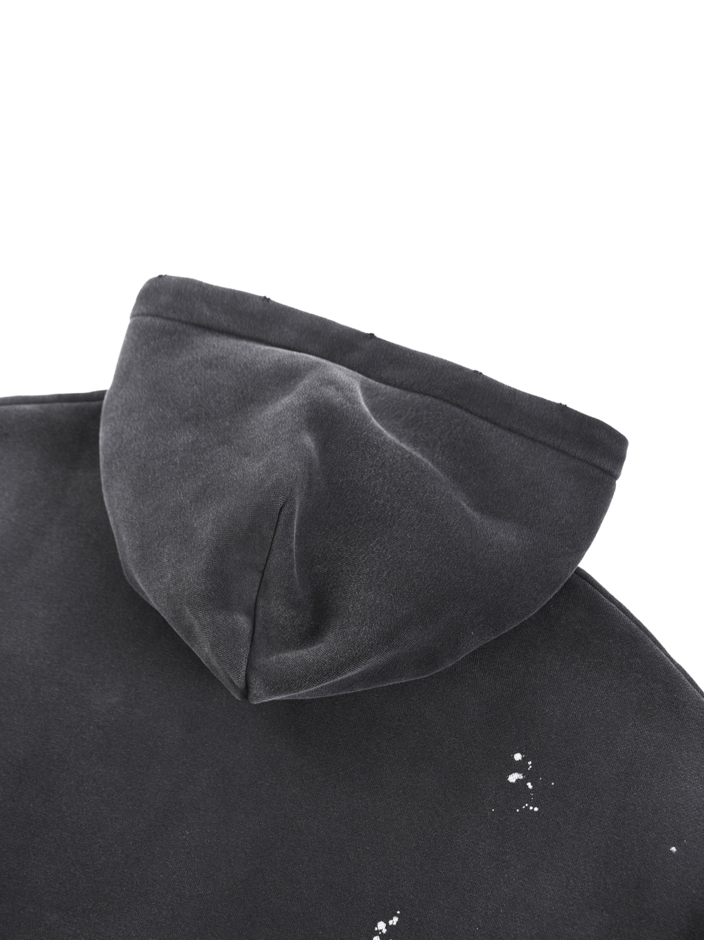 Vintage Washed Frayed Fleece Hoodie