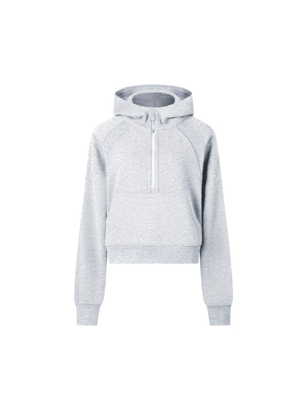 Cropped Half-Zip Hoodie