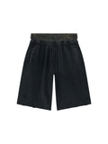 Unisex Vintage Wash Distressed Wide Leg Shorts