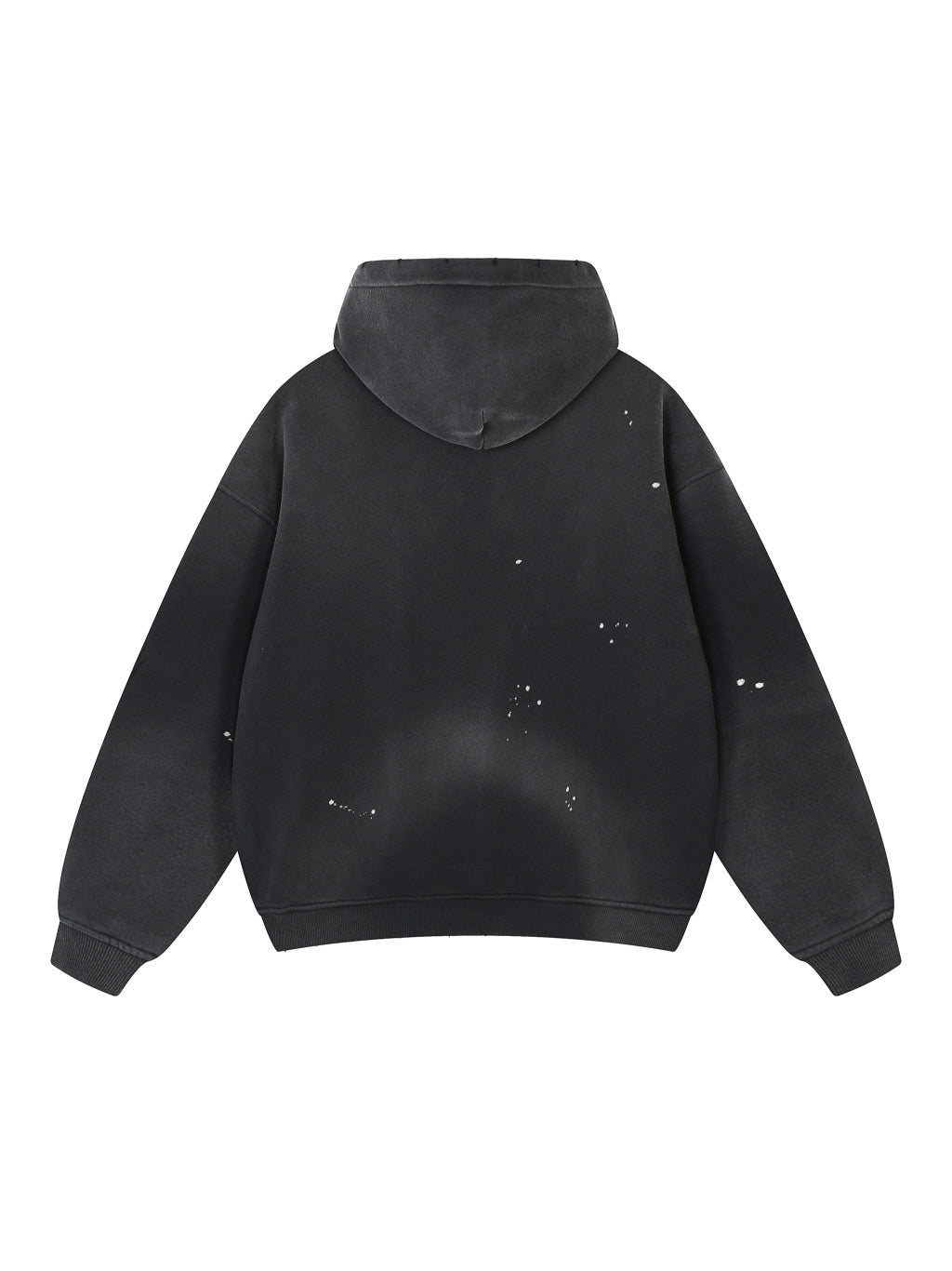 Vintage Washed Frayed Fleece Hoodie