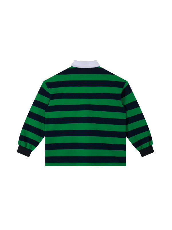 Color Block Stripe Polo Shirt
