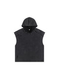 Snow Washed Boxy Hooded Tank Top