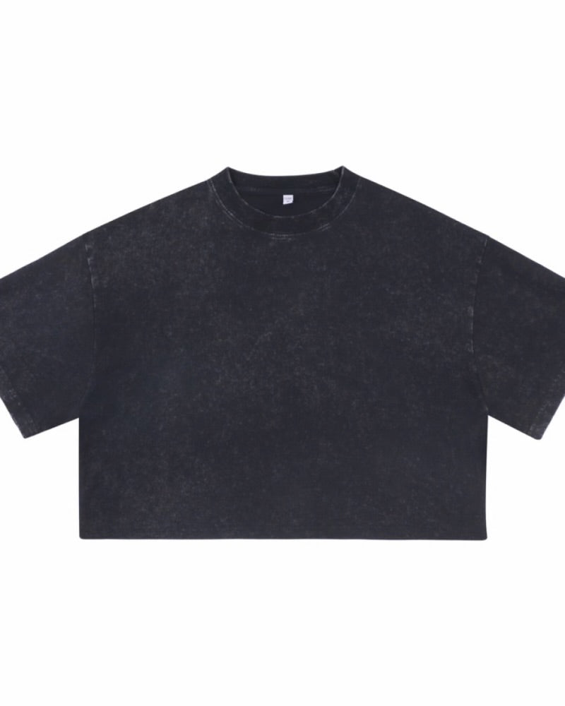 Acid Wash Women Crop Top