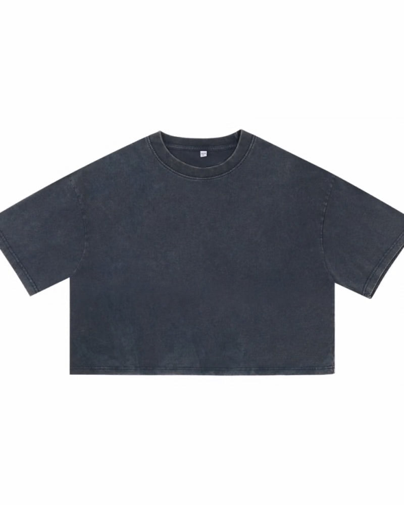 Acid Wash Women Crop Top