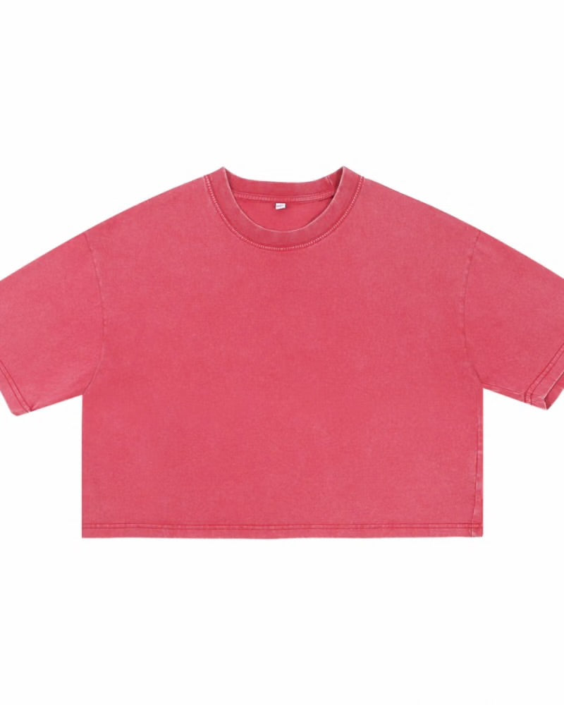 Acid Wash Women Crop Top