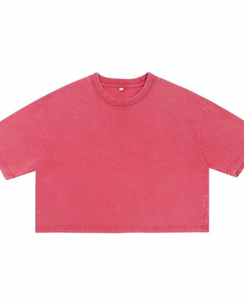Acid Wash Women Crop Top
